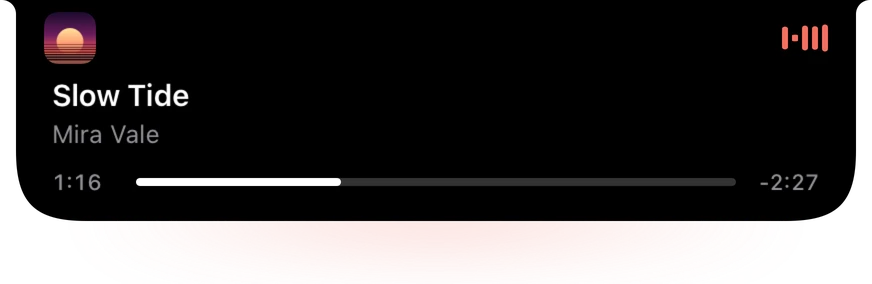 The peek over the song: Slow Tide, its progress and controls