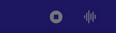 A small round stop button with a square in it in the Mac menu bar, to the left of another menu bar icon
